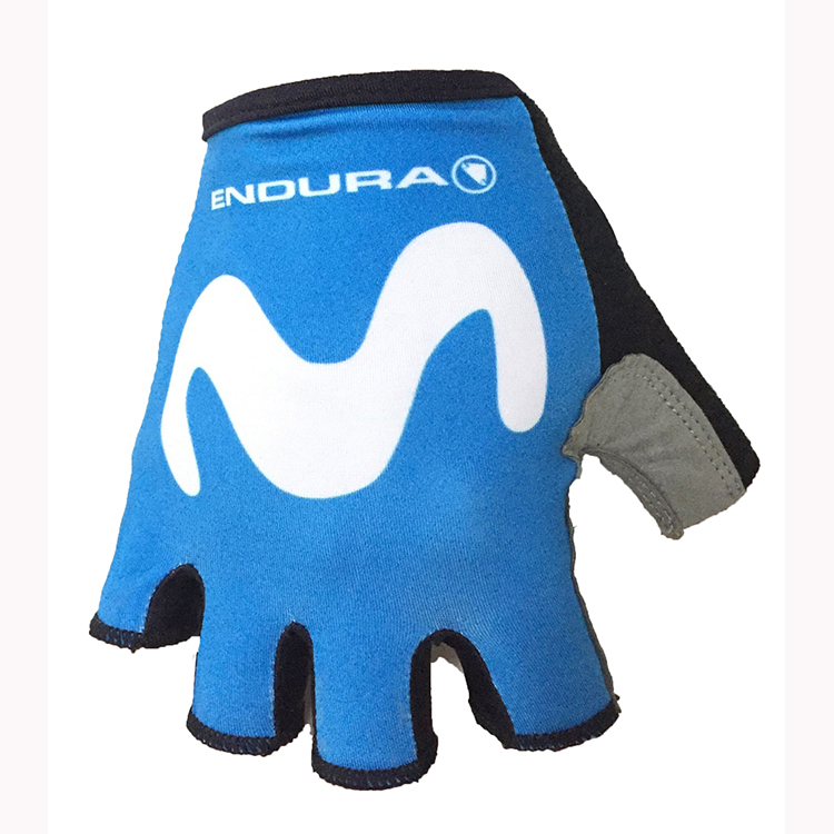 Movistar Kurze Handschuhe 2018 Blau Wei